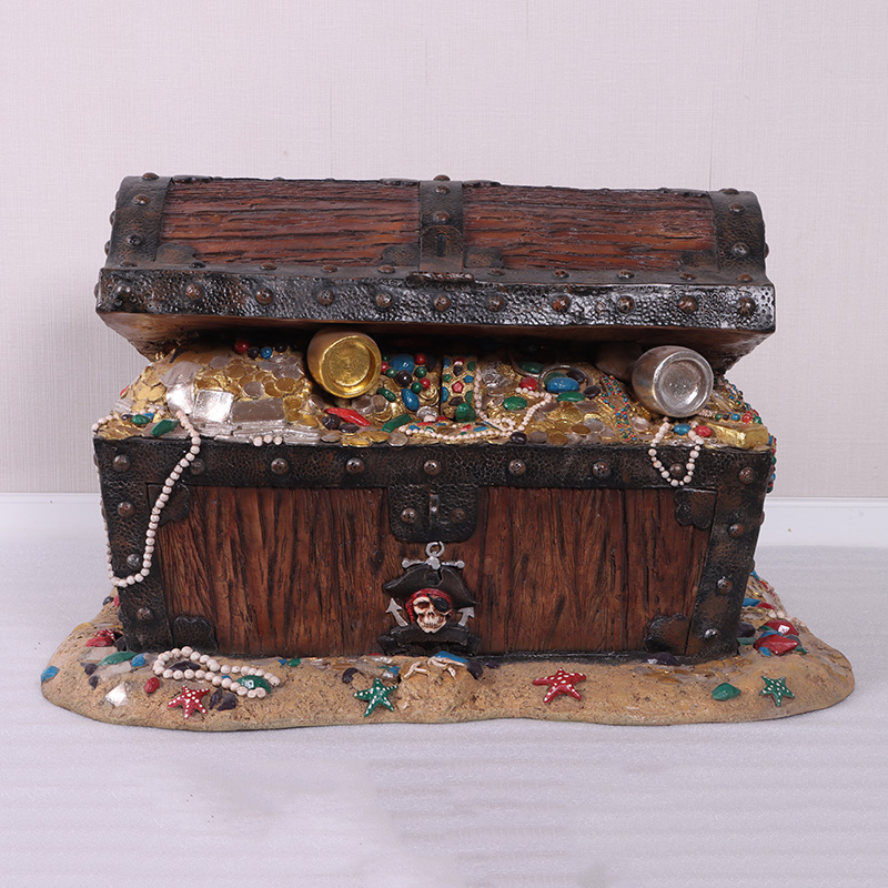 Pirate's Coffer Chest-230080-on sand base - front view