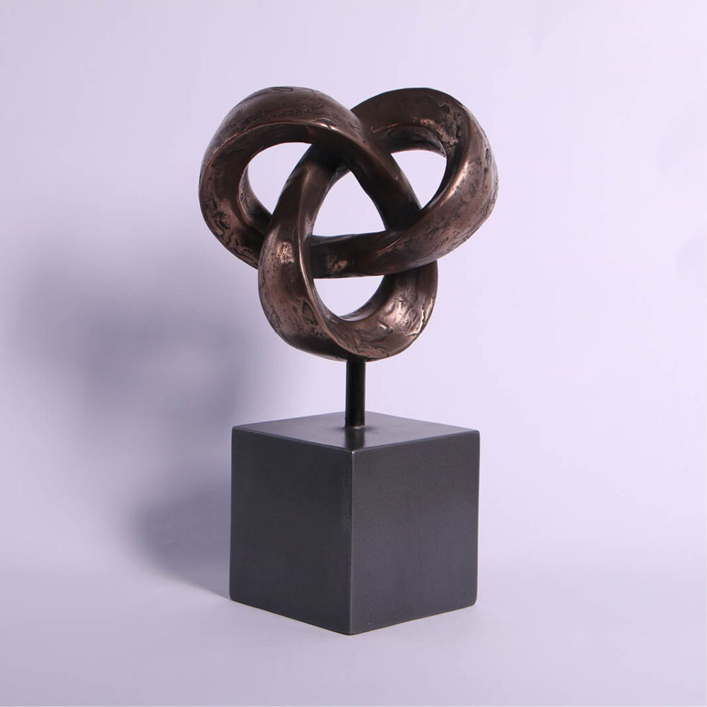 Trifoil-table-ornament-bronze-showing-entire-ornament-angle view-150188B