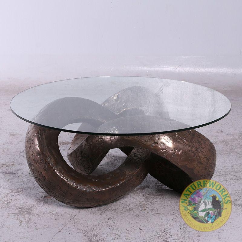 Natureworks Australia trifoil table base sculpture with round tabletop