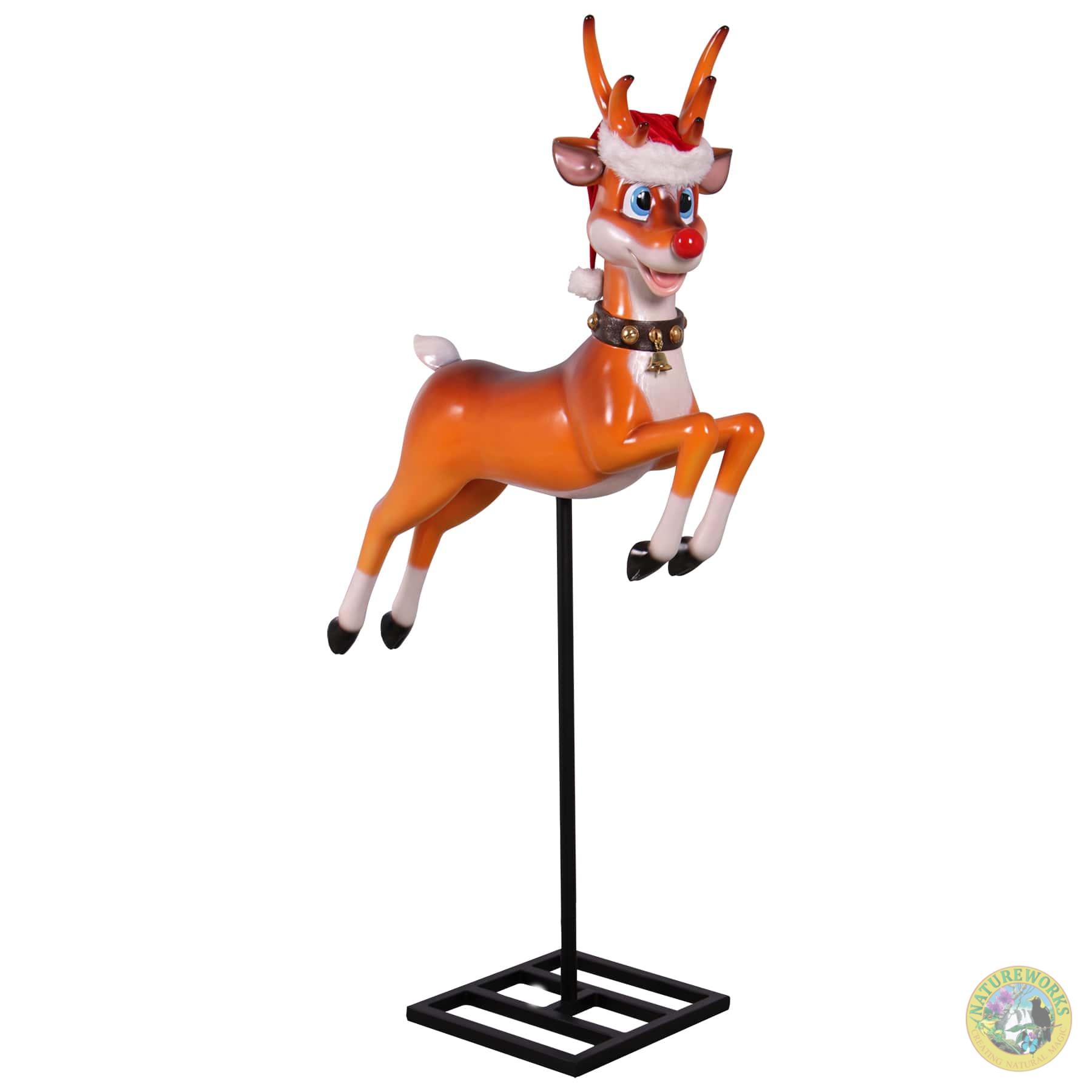 Natureworks Australia Funny Reindeer on Stand