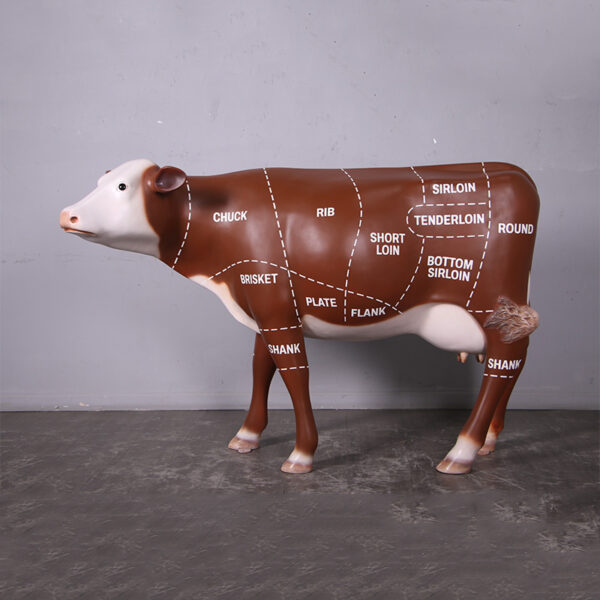 Cow with Beef Cuts - 190047- side view