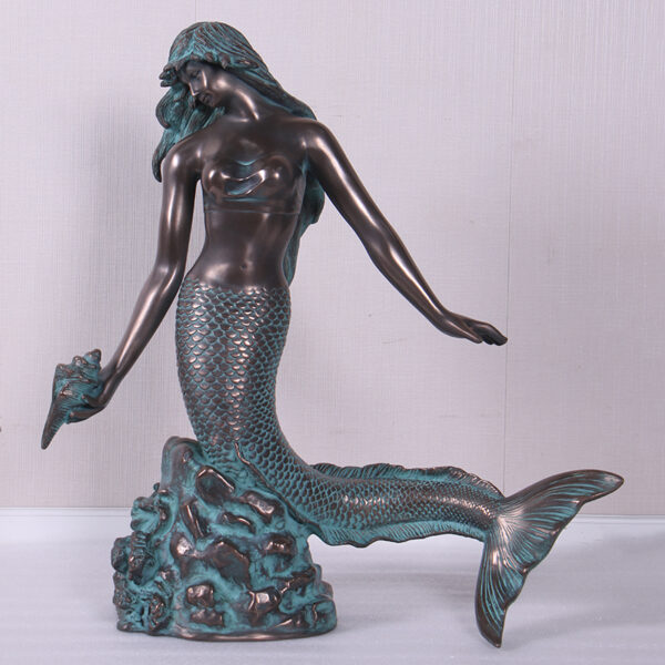 Mertmaid-Exotic with shell- 230180GB. Greenish bronze finish front view