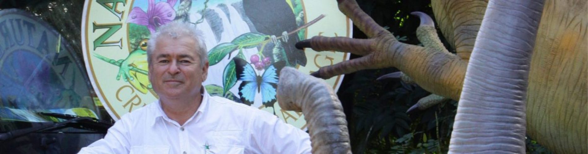 David with dinosaurs and animals - banner