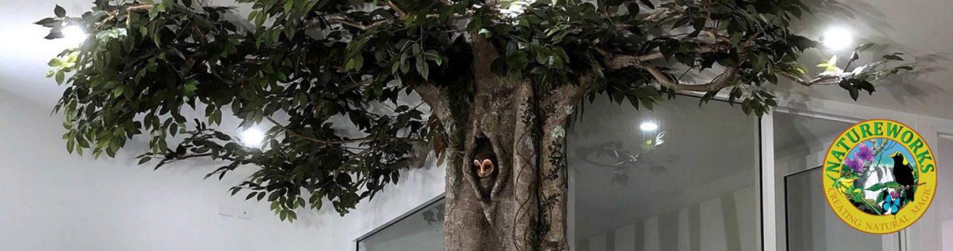 Tree inside waiting room