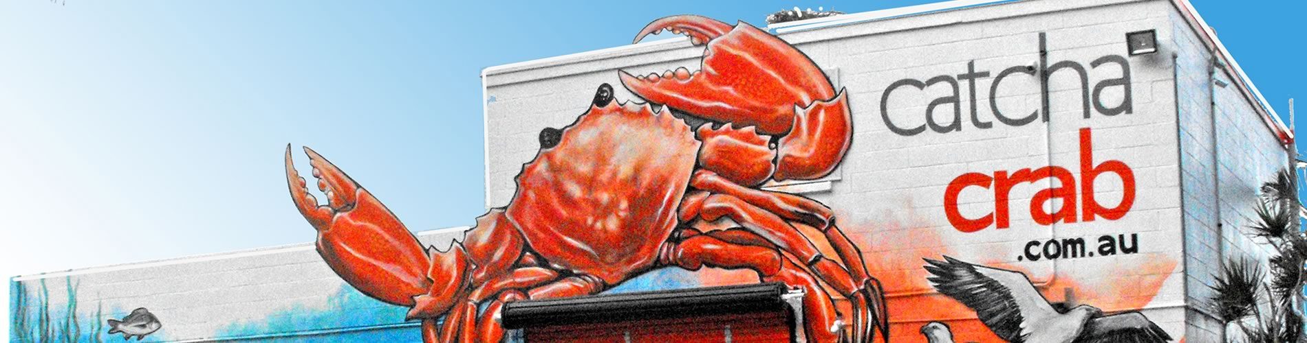 Giant crab mural at Tweed Heads Oyster Farm